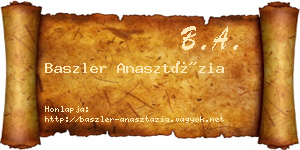 Baszler Anasztázia névjegykártya